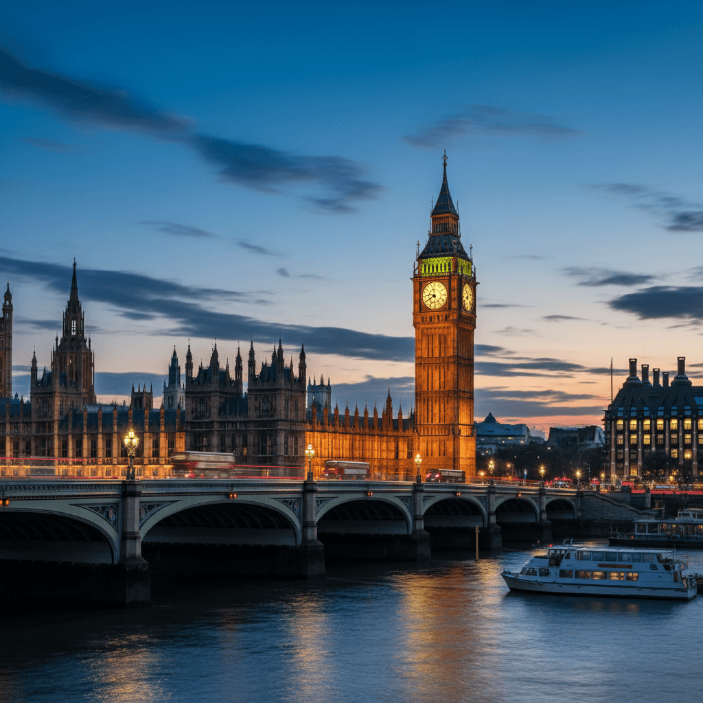 Big Ben and Houses of Parliament in London